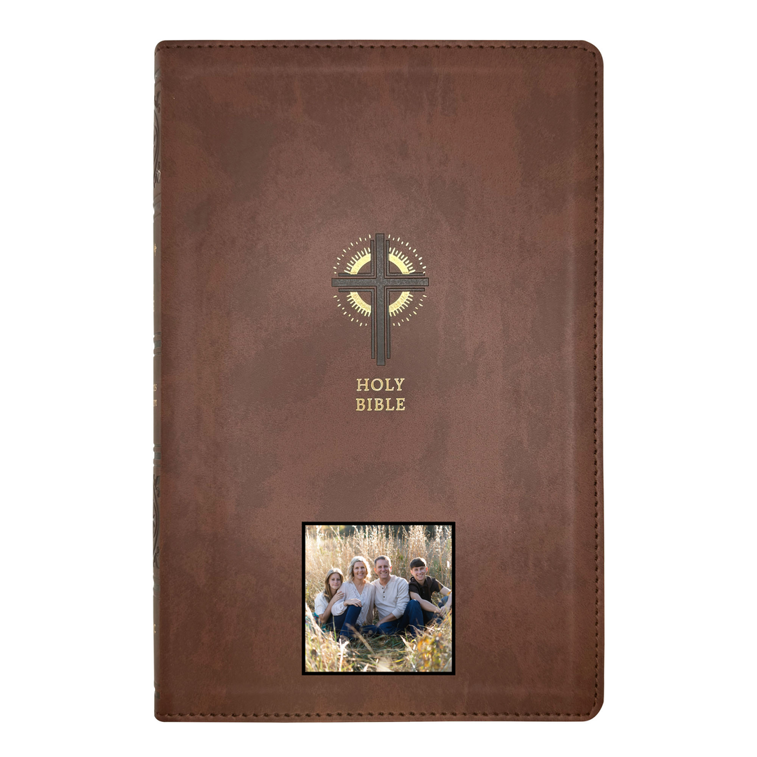 Your Color Photo NRSV Brown Standard Size Sacraments of Initiation Edition Holy Bible Medium Print