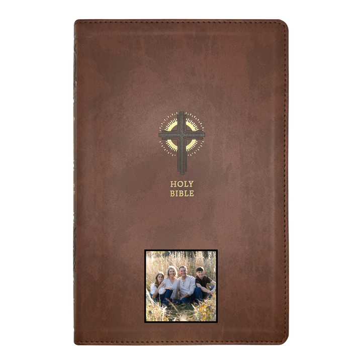 Your Color Photo NRSV Brown Standard Size Sacraments of Initiation Edition Holy Bible Medium Print