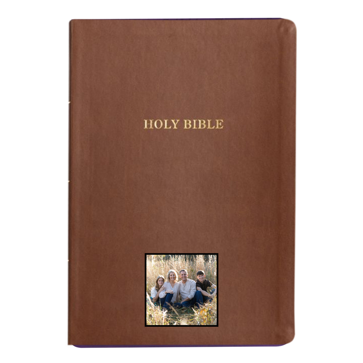 Your Color Photo KJV Brown Standard Size Thinline Holy Bible Large Print