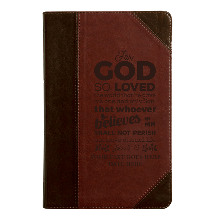 ESV Brown Standard Size Thinline Holy Bible Medium Print | John 3:16