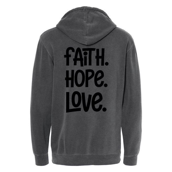 1 Corinthians 13:13 Unisex Pigment - Dyed Hoodie Sweatshirt - Shepherds Shelf