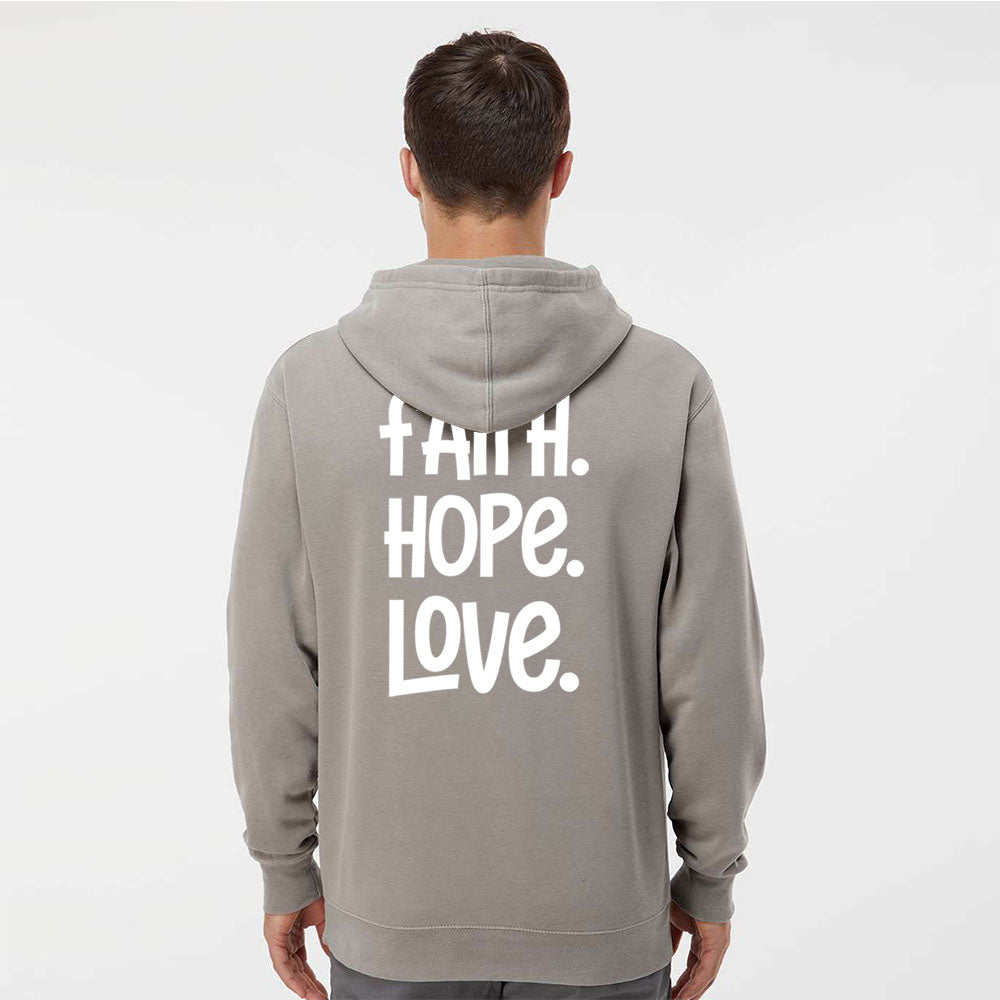 1 Corinthians 13:13 Unisex Pigment - Dyed Hoodie Sweatshirt - Shepherds Shelf
