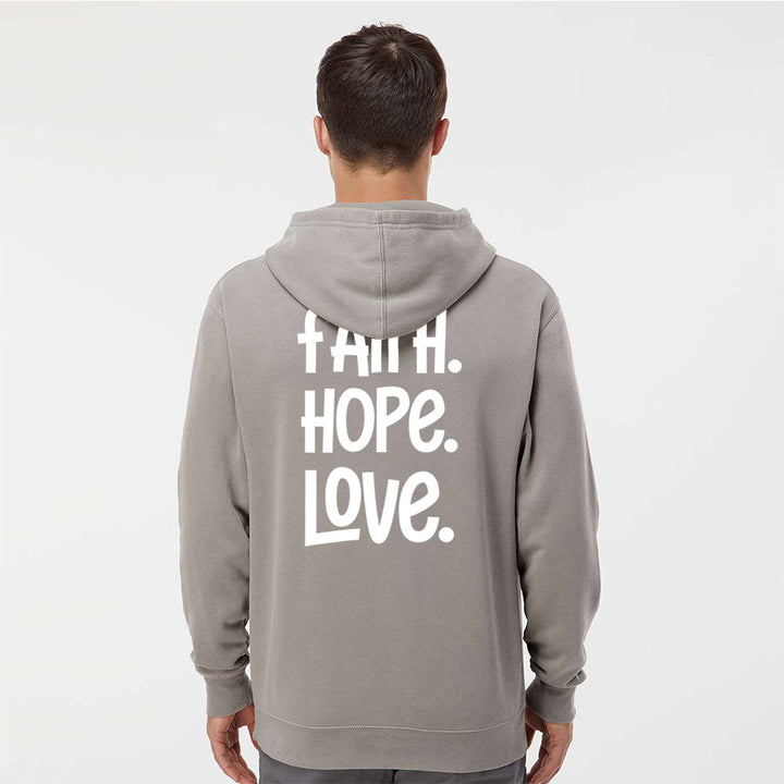 1 Corinthians 13:13 Unisex Pigment - Dyed Hoodie Sweatshirt - Shepherds Shelf