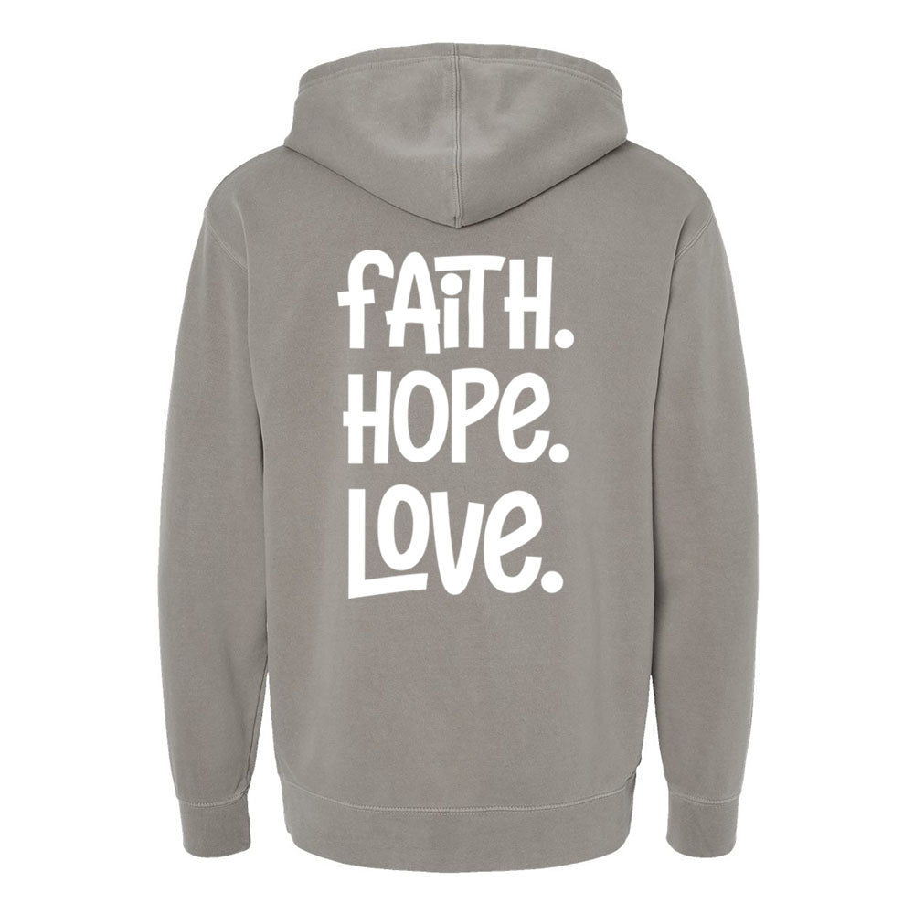 1 Corinthians 13:13 Unisex Pigment - Dyed Hoodie Sweatshirt - Shepherds Shelf