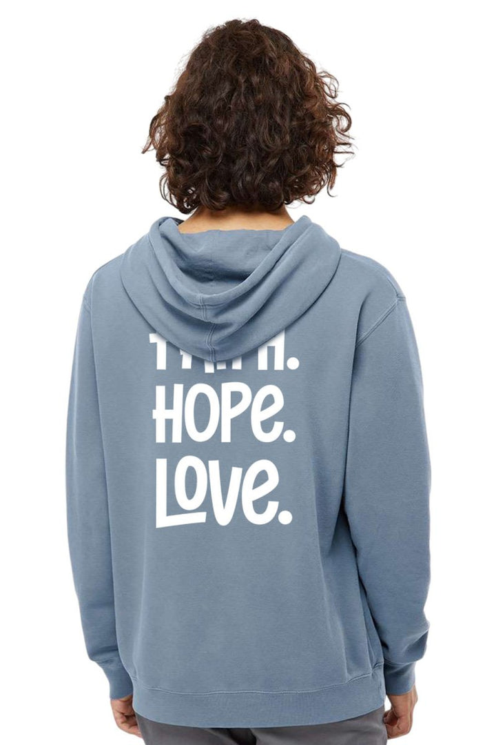 1 Corinthians 13:13 Unisex Pigment - Dyed Hoodie Sweatshirt - Shepherds Shelf