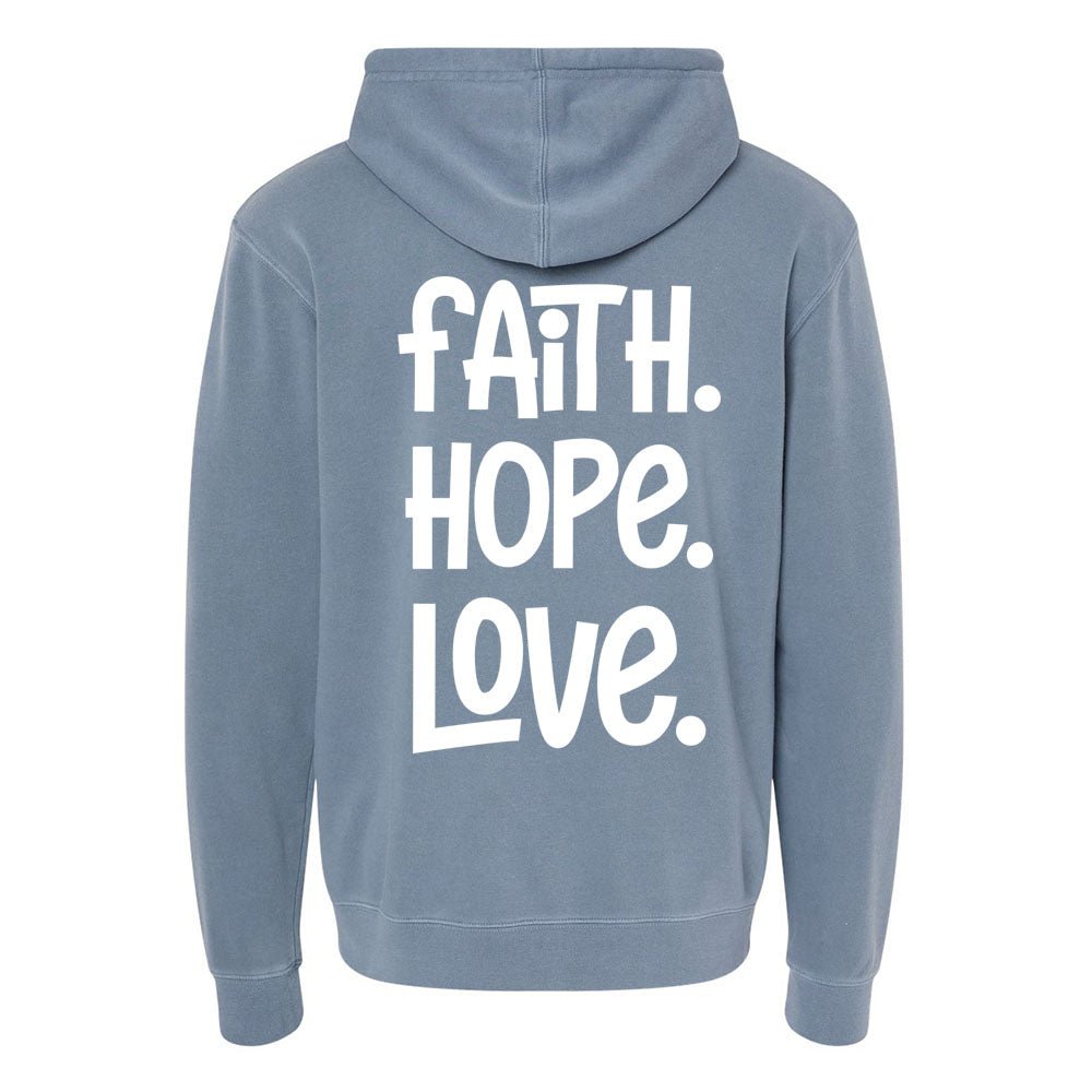 1 Corinthians 13:13 Unisex Pigment - Dyed Hoodie Sweatshirt - Shepherds Shelf