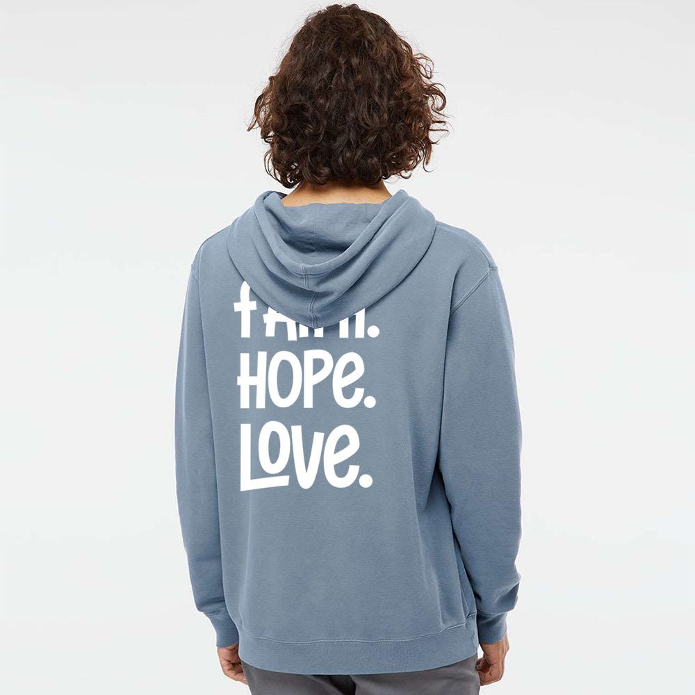 1 Corinthians 13:13 Unisex Pigment - Dyed Hoodie Sweatshirt - Shepherds Shelf