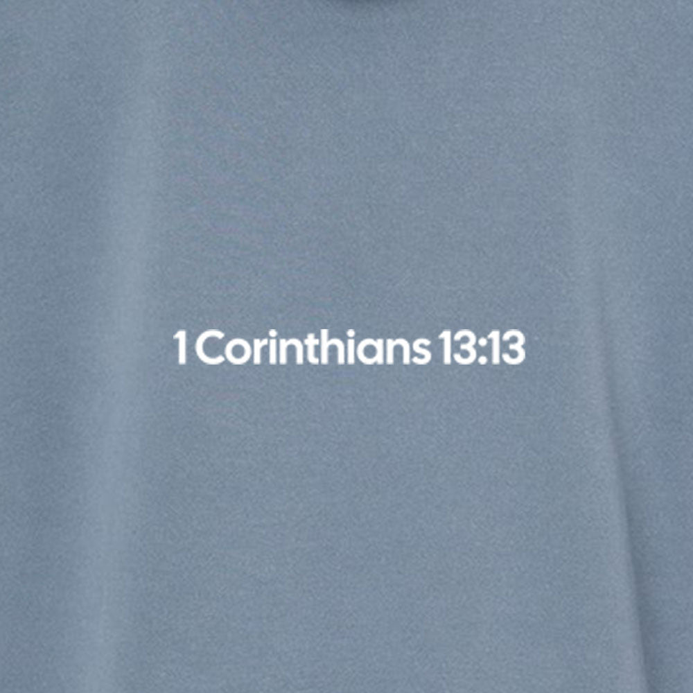 1 Corinthians 13:13 Unisex Pigment - Dyed Hoodie Sweatshirt - Shepherds Shelf