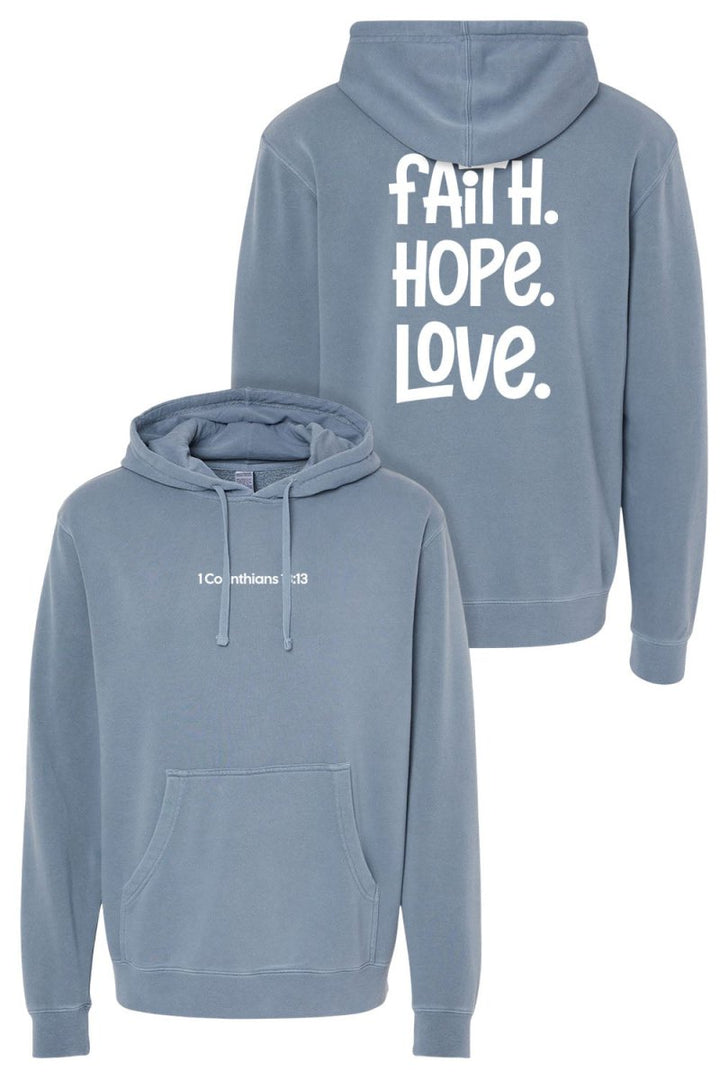 1 Corinthians 13:13 Unisex Pigment - Dyed Hoodie Sweatshirt - Shepherds Shelf