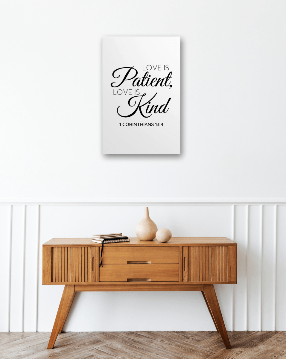 1 CORINTHIANS 13:4 Framed Canvas - Shepherds Shelf