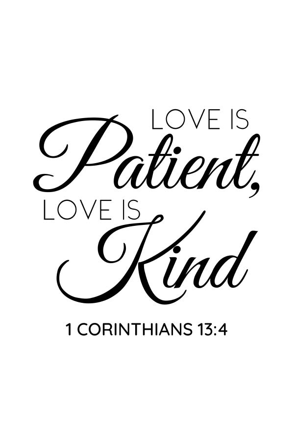 1 Corinthians 13:4 Scripture Poster - Shepherds Shelf