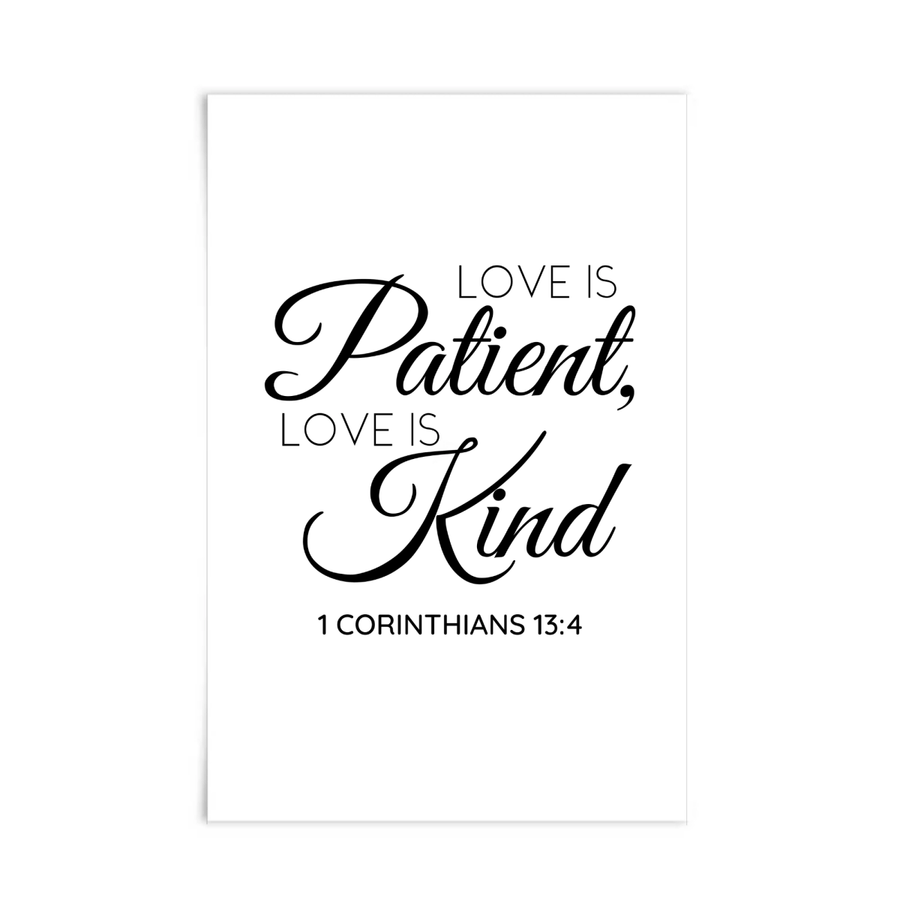 1 Corinthians 13:4 Scripture Poster - Shepherds Shelf