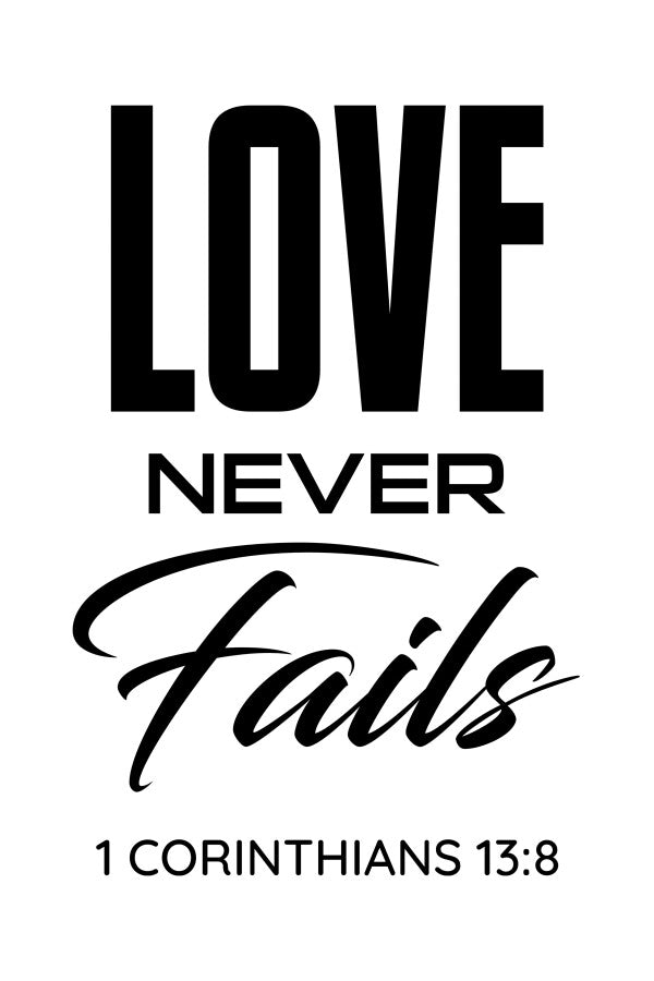 1 Corinthians 13:8 Scripture Poster - Shepherds Shelf