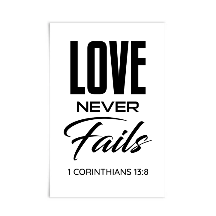 1 Corinthians 13:8 Scripture Poster - Shepherds Shelf