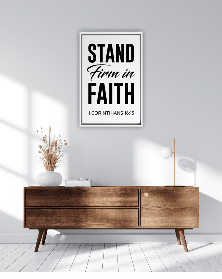 1 CORINTHIANS 16:13 Framed Canvas - Shepherds Shelf