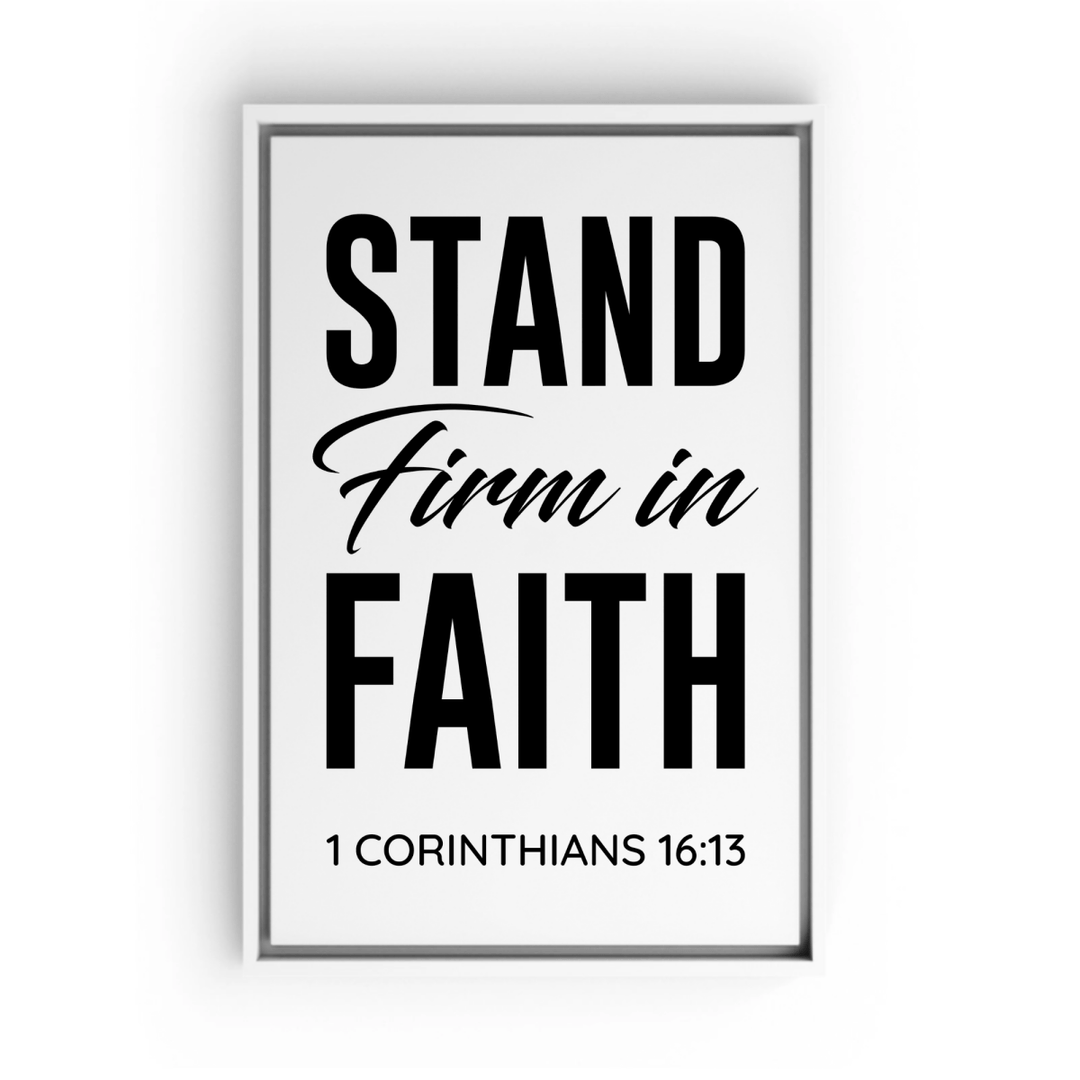 1 CORINTHIANS 16:13 Framed Canvas - Shepherds Shelf