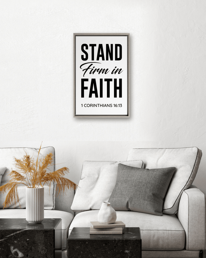 1 CORINTHIANS 16:13 Framed Canvas - Shepherds Shelf