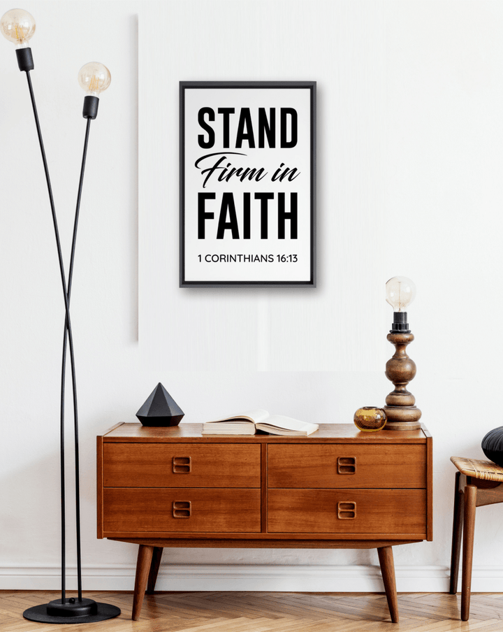 1 CORINTHIANS 16:13 Framed Canvas - Shepherds Shelf