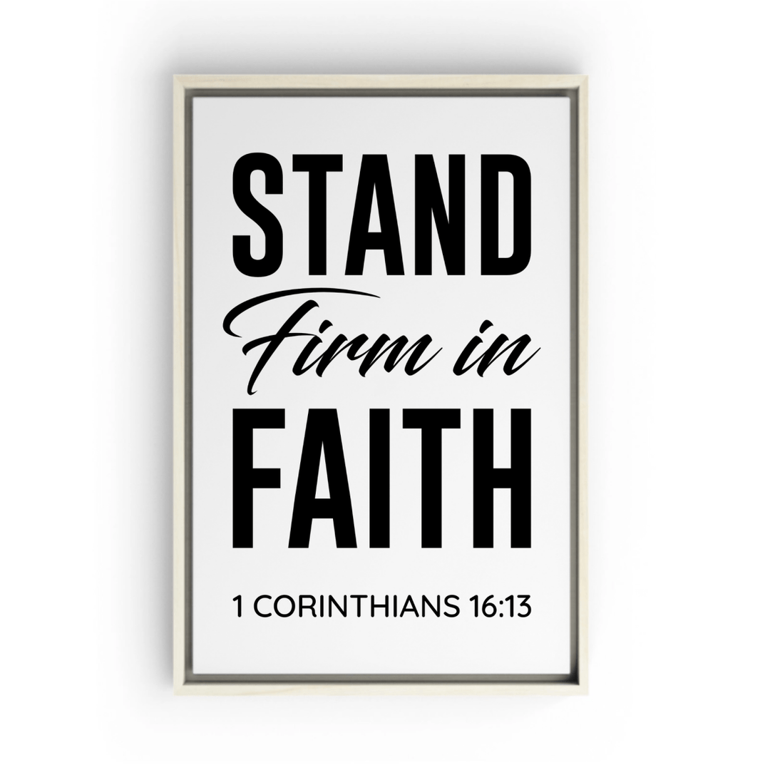 1 CORINTHIANS 16:13 Framed Canvas - Shepherds Shelf