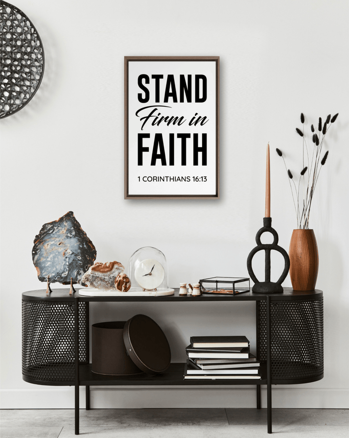 1 CORINTHIANS 16:13 Framed Canvas - Shepherds Shelf
