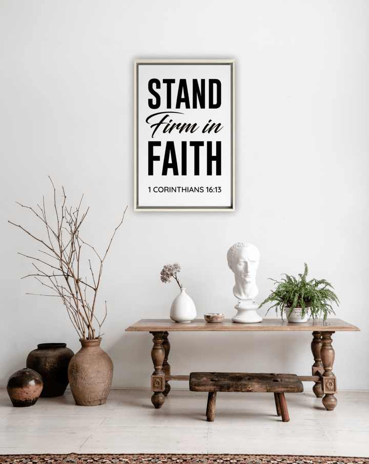 1 CORINTHIANS 16:13 Framed Canvas - Shepherds Shelf