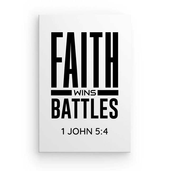 1 JOHN 5:4 Framed Canvas - Shepherds Shelf