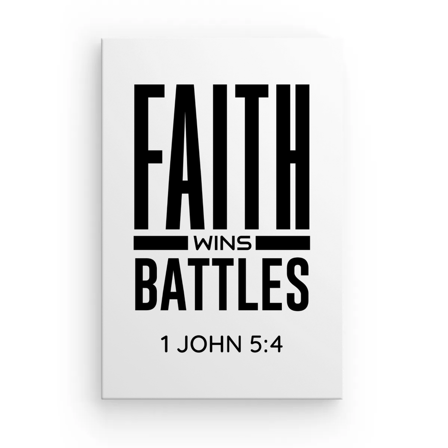 1 JOHN 5:4 Framed Canvas - Shepherds Shelf