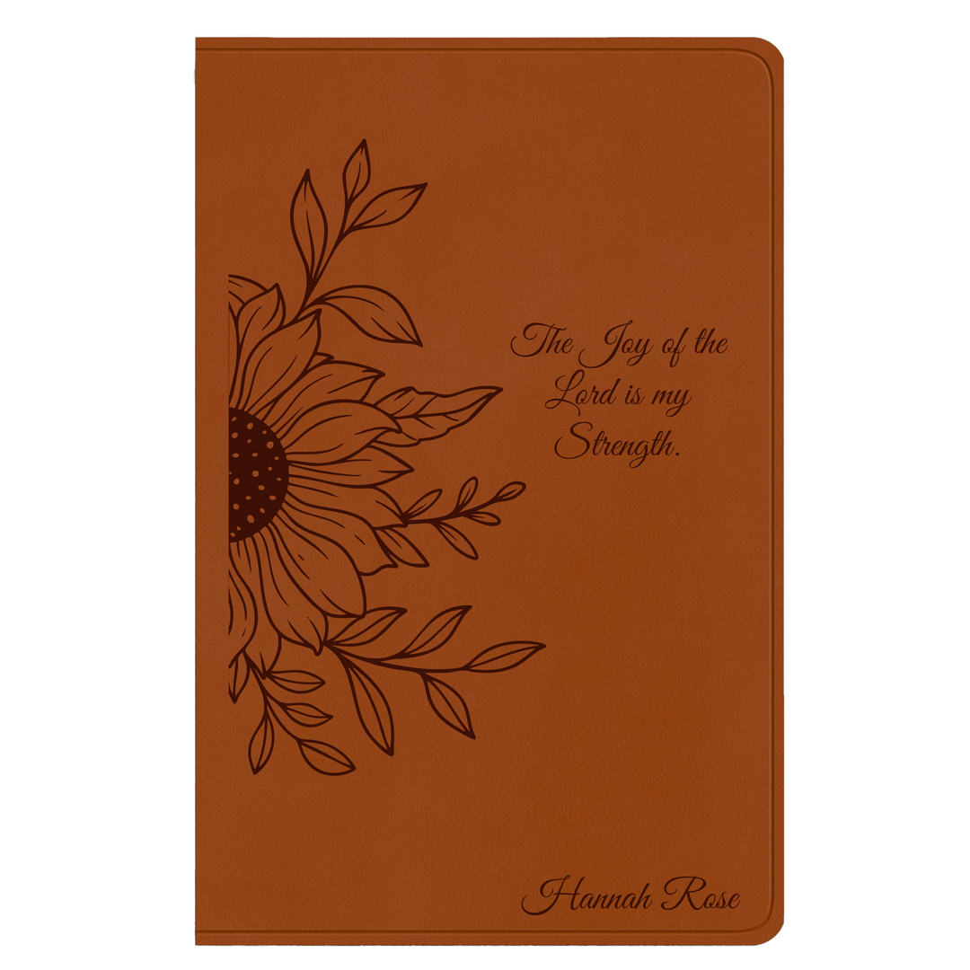 ESV Light Brown Standard Size Holy Bible Large Print | Sunflower