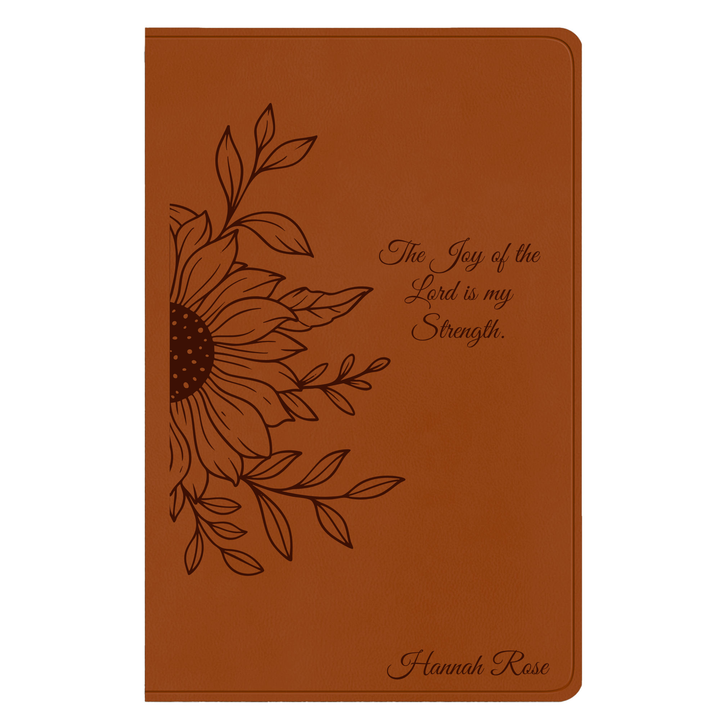 ESV Light Brown Standard Size Holy Bible Large Print | Sunflower
