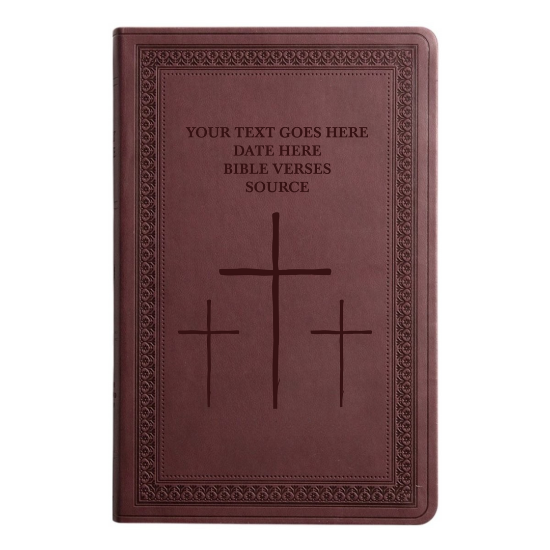 ESV Purple Plum Standard Size Holy Bible Large Print | The Three Crosses
