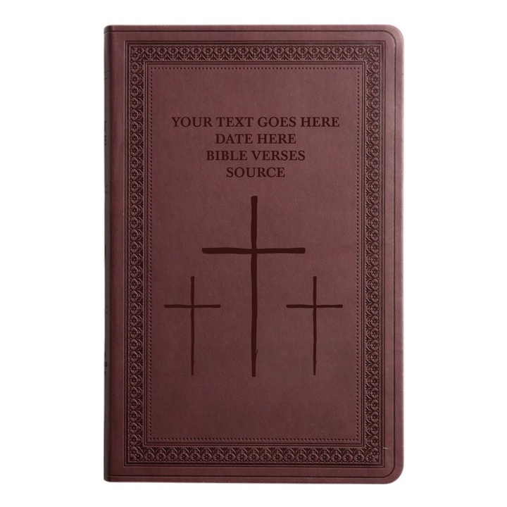 ESV Purple Plum Standard Size Holy Bible Large Print | The Three Crosses