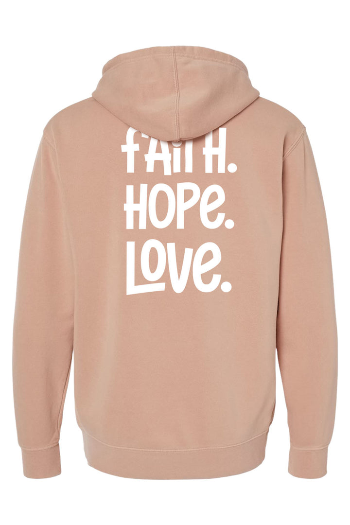 1 Corinthians 13:13 Unisex Pigment-Dyed Hoodie Sweatshirt
