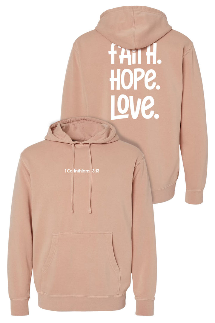 1 Corinthians 13:13 Unisex Pigment-Dyed Hoodie Sweatshirt