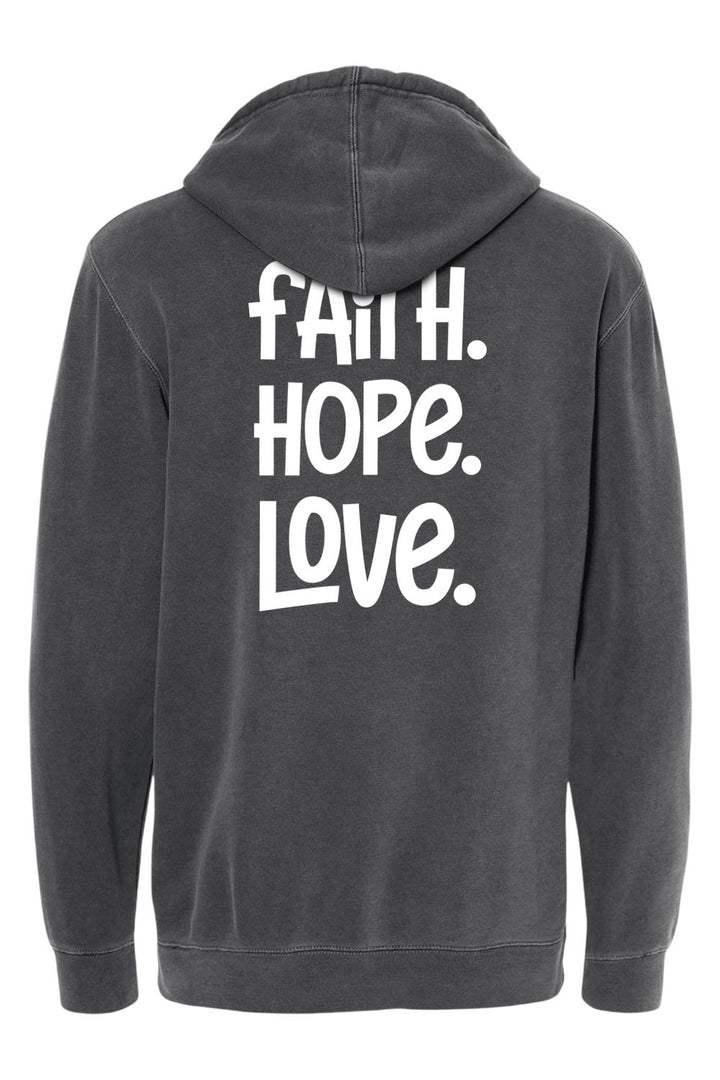 1 Corinthians 13:13 Unisex Pigment-Dyed Hoodie Sweatshirt