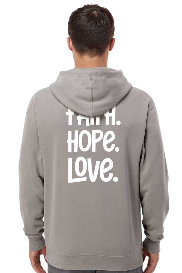 1 Corinthians 13:13 Unisex Pigment-Dyed Hoodie Sweatshirt
