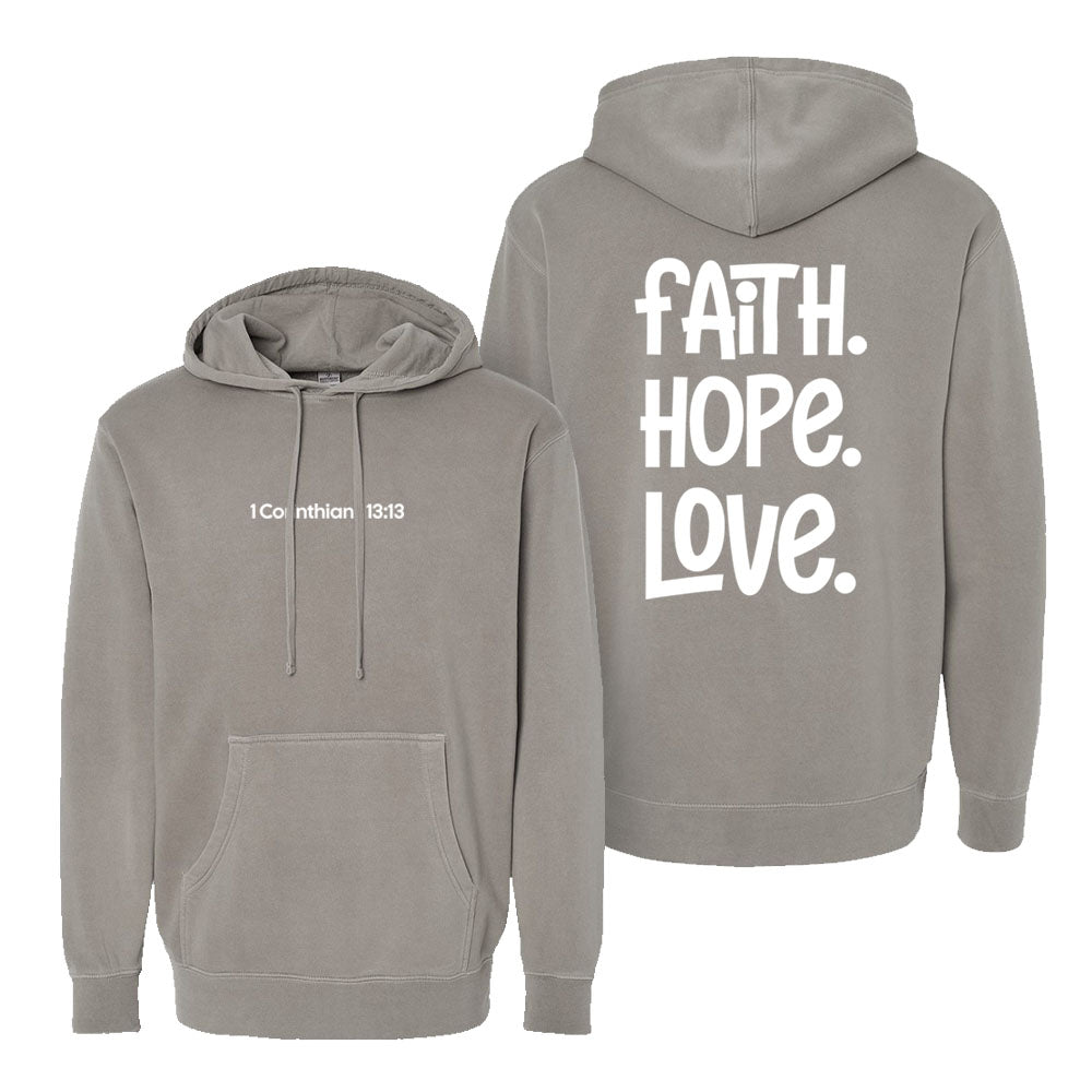 1 Corinthians 13:13 Unisex Pigment-Dyed Hoodie Sweatshirt
