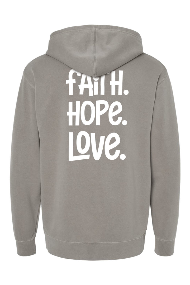 1 Corinthians 13:13 Unisex Pigment-Dyed Hoodie Sweatshirt