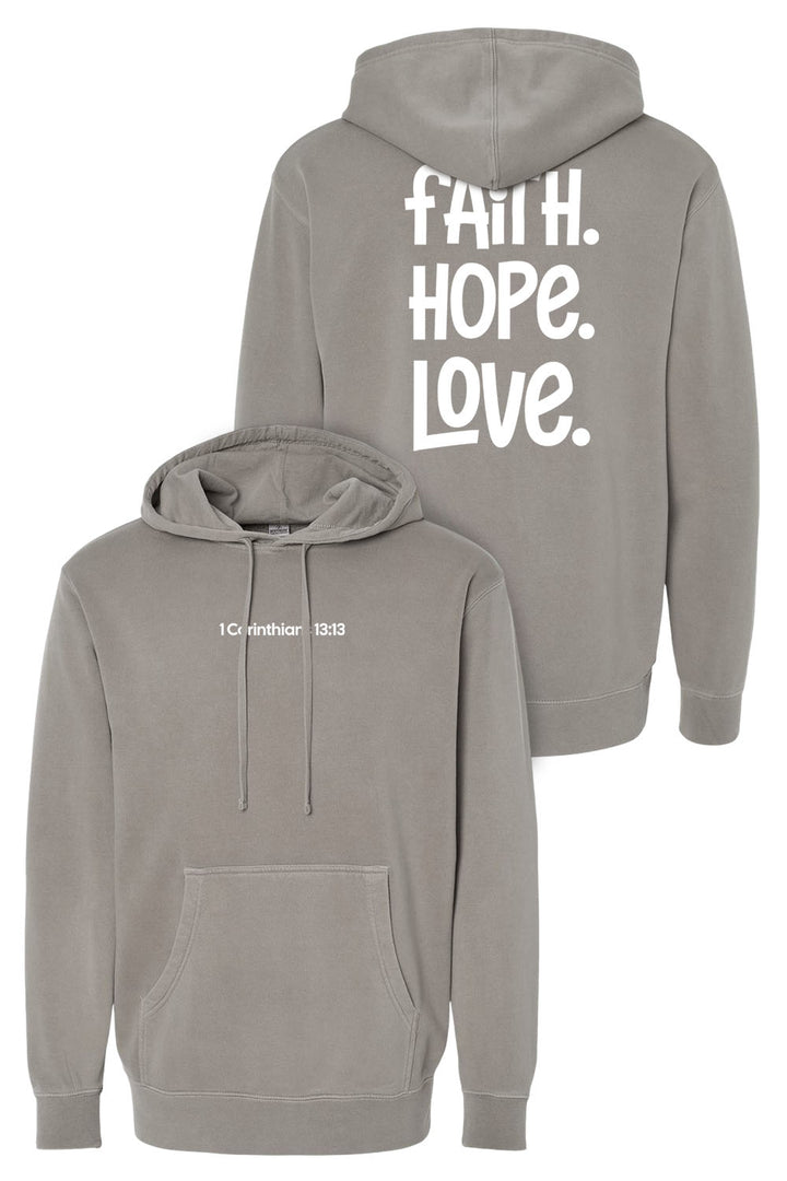 1 Corinthians 13:13 Unisex Pigment-Dyed Hoodie Sweatshirt