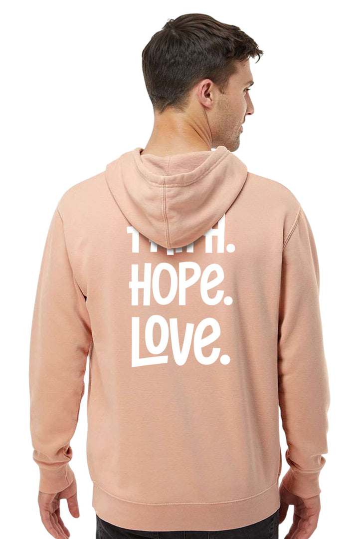 1 Corinthians 13:13 Unisex Pigment-Dyed Hoodie Sweatshirt