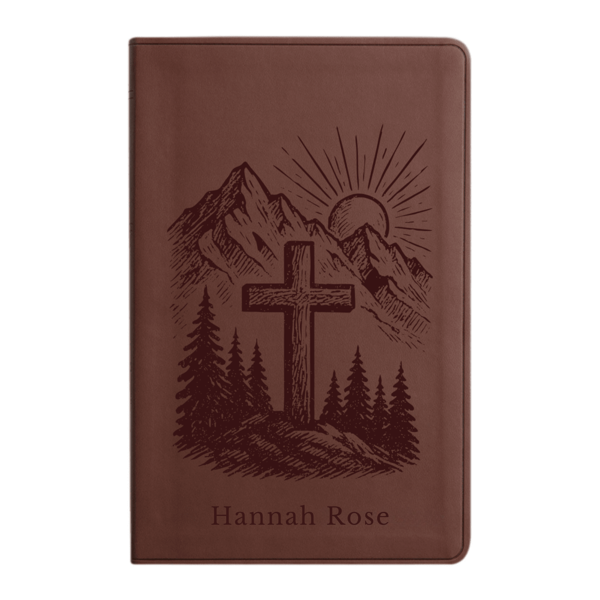 ESV Brown Standard Size Holy Bible Large Print | Cross Collection
