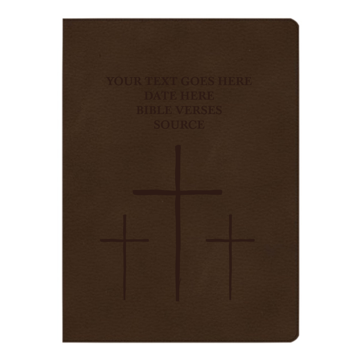 CSB Brown Study Size Holy Bible Large Print Size | The Three Crosses