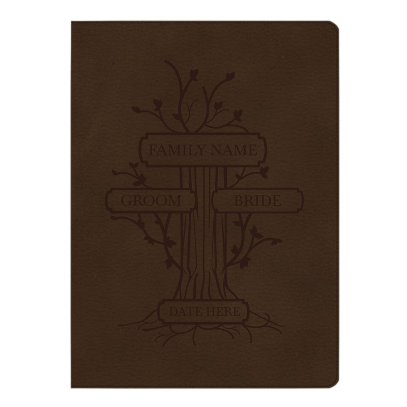 CSB Brown Study Size Holy Bible Large Print Size | Family Tree