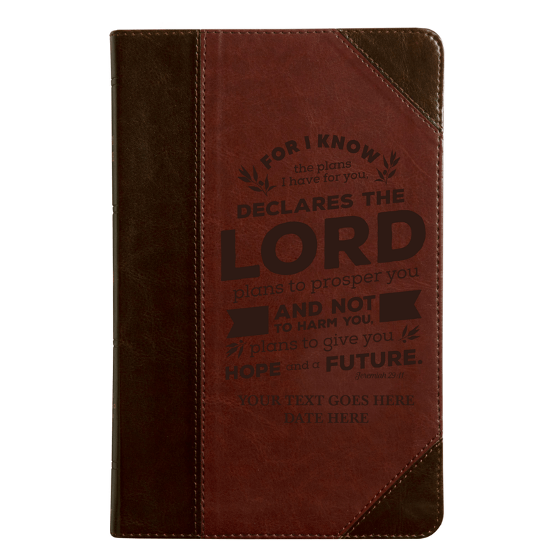 ESV Brown Standard Size Thinline Holy Bible Medium Print | Jeremiah 29:11