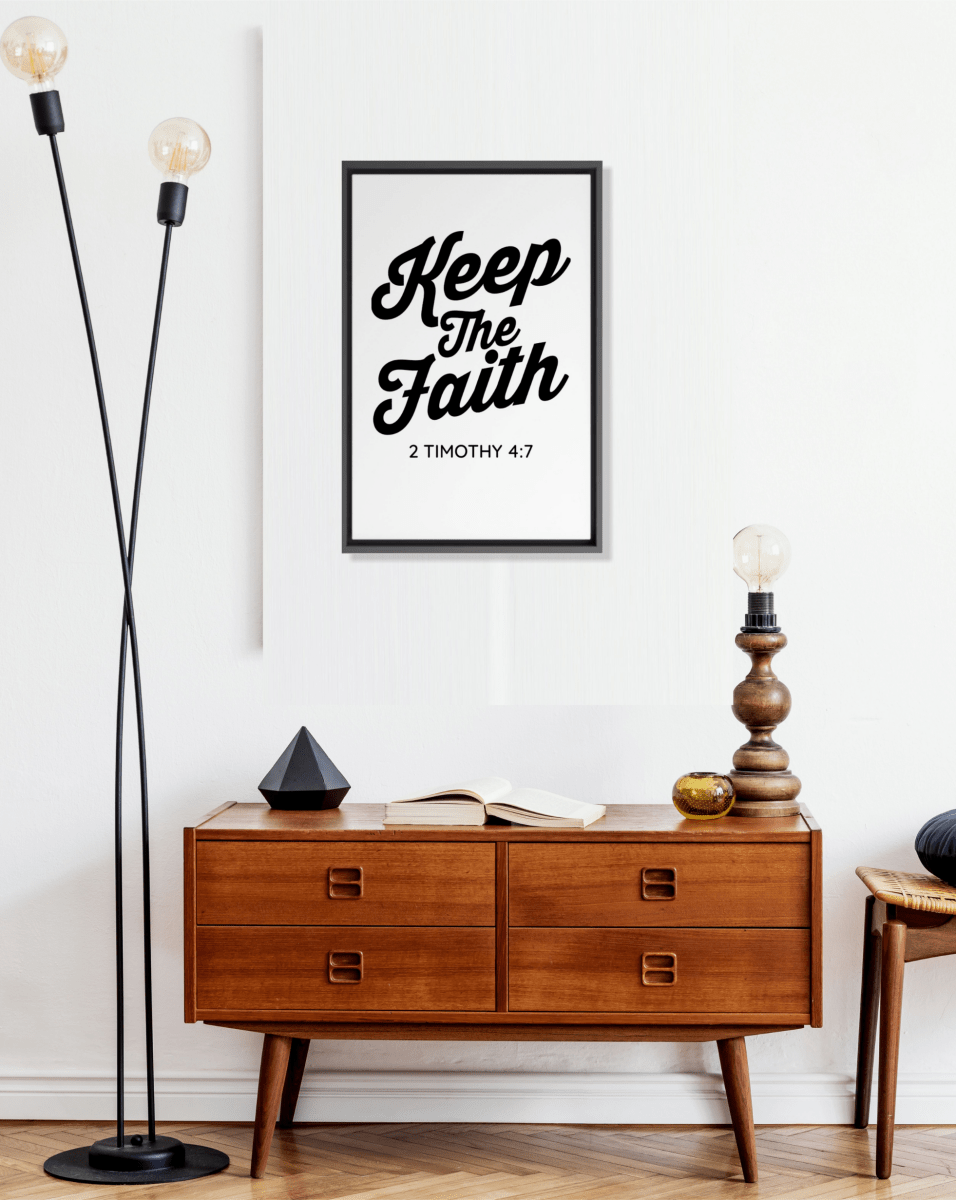 2 TIMOTHY 4:7 Framed Canvas - Shepherds Shelf