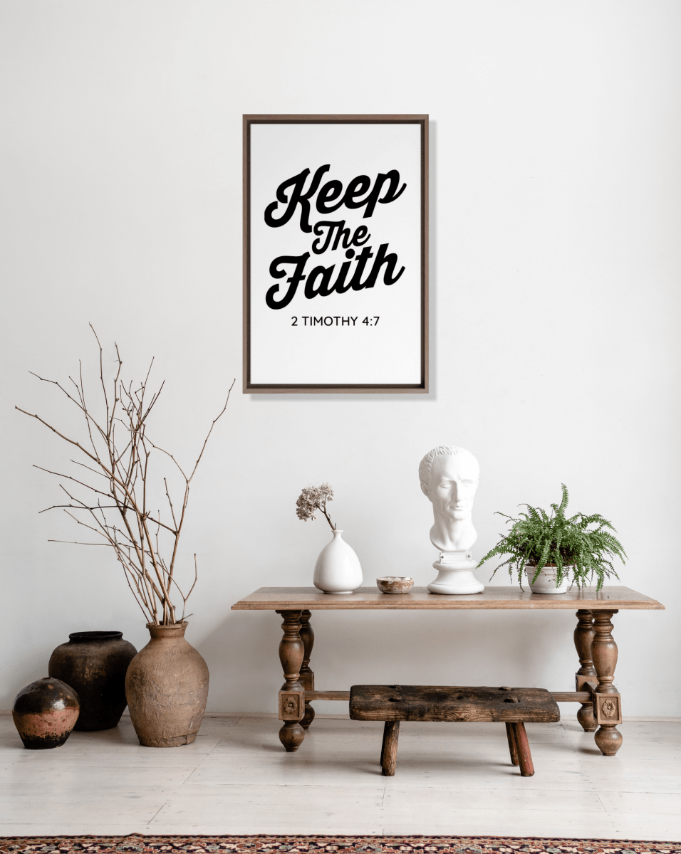 2 TIMOTHY 4:7 Framed Canvas - Shepherds Shelf