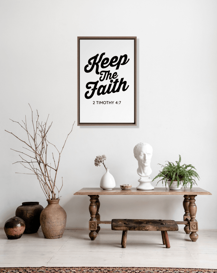 2 TIMOTHY 4:7 Framed Canvas - Shepherds Shelf