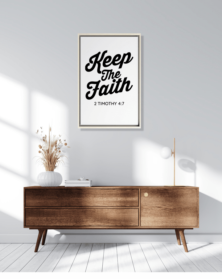2 TIMOTHY 4:7 Framed Canvas - Shepherds Shelf