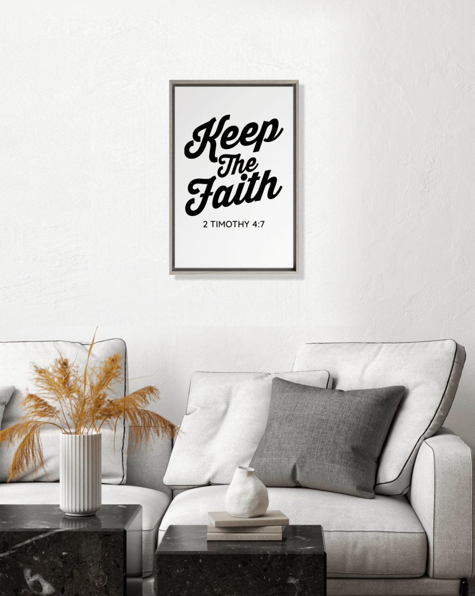 2 TIMOTHY 4:7 Framed Canvas - Shepherds Shelf