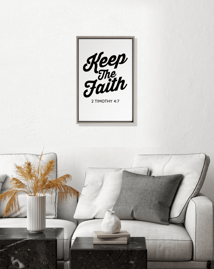 2 TIMOTHY 4:7 Framed Canvas - Shepherds Shelf