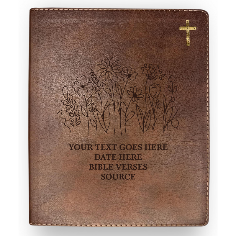 NIV Brown Standard Size Journaling Holy Bible Medium Print | Garden